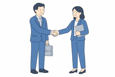 握手する