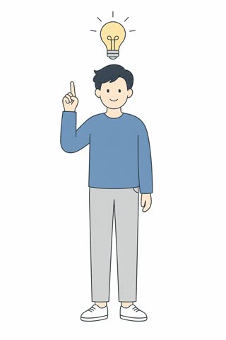 ひらめく