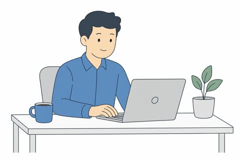 PC作業する
