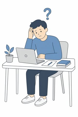 悩む