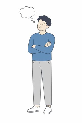 考える