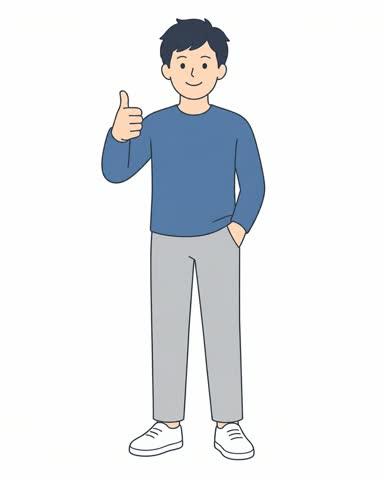 グッドサインを出す