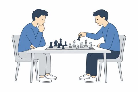 チェスをする