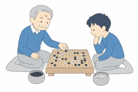 囲碁を打つ