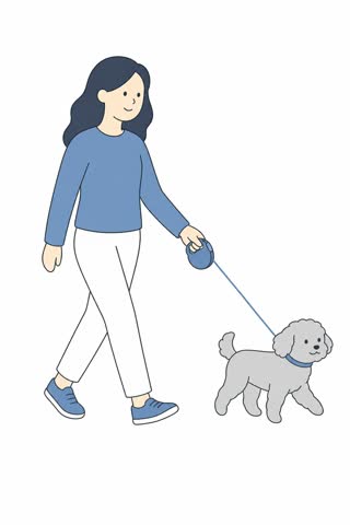 犬の散歩をする