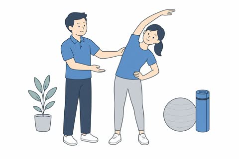 ストレッチ指導する