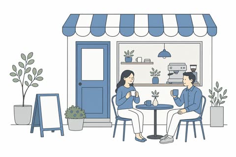 カフェの外観