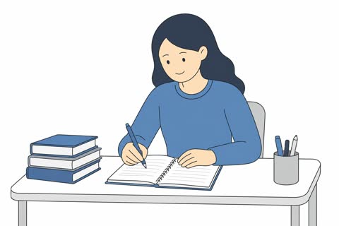 勉強する