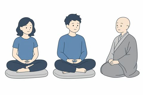 座禅する