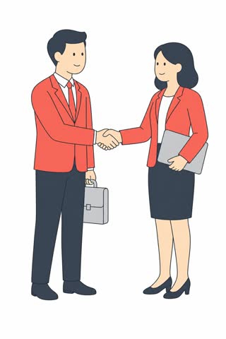 握手する