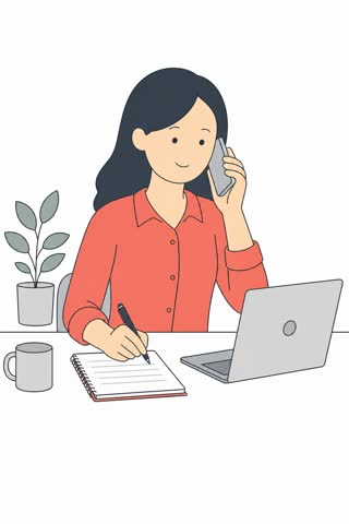 電話対応する