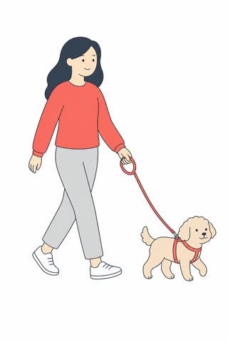 犬の散歩をする