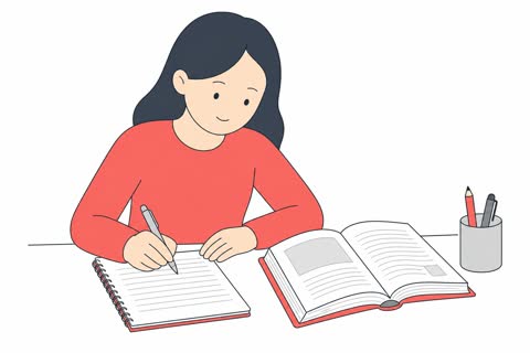 ノートをとる
