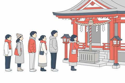 初詣する