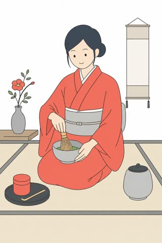 お茶を点てる