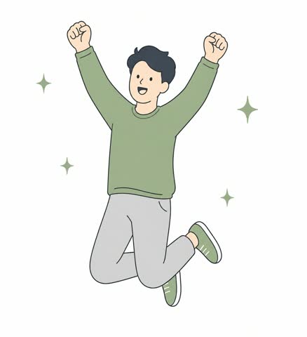 喜ぶ