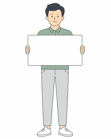 看板を持つ