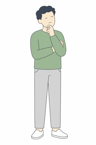 考える