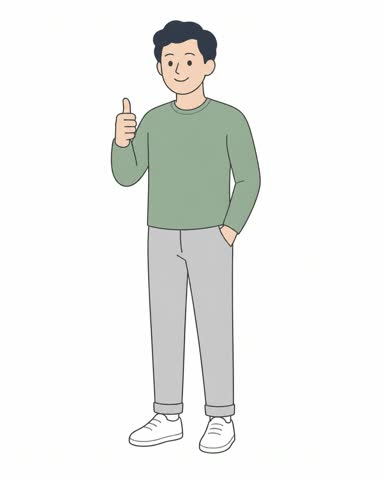 グッドサインを出す