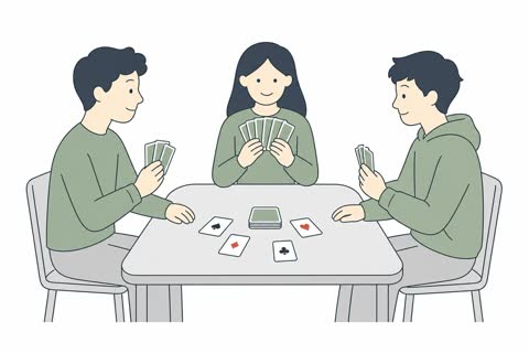 カードゲームする