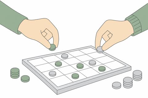 コマを置く