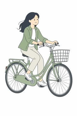 自転車に乗る