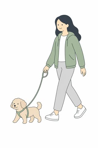犬の散歩をする