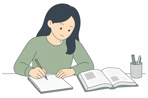 ノートをとる