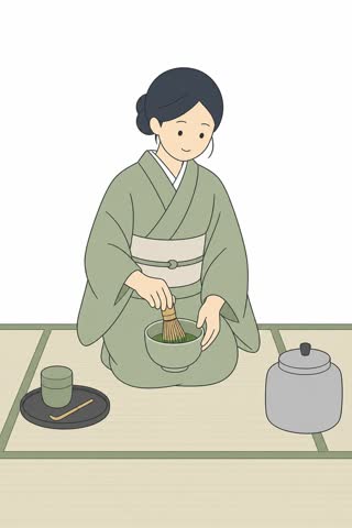 お茶を点てる