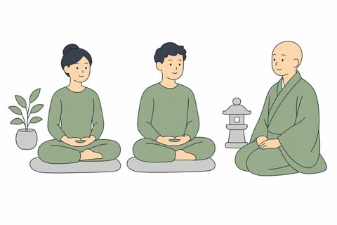座禅する