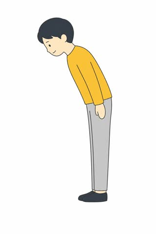 お辞儀する