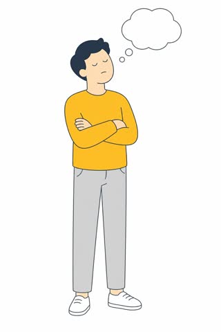 考える