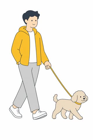 犬の散歩をする