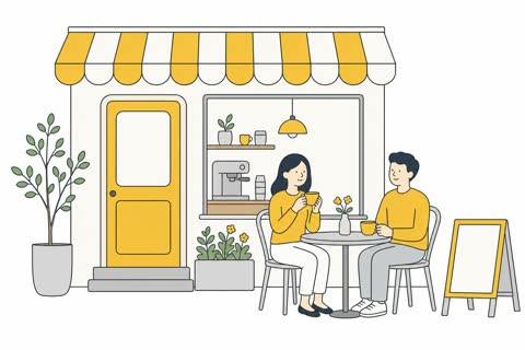 カフェの外観